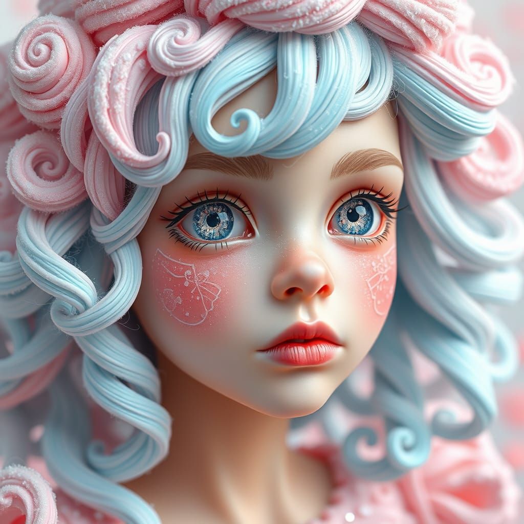 Sugar Candy Fairy in Whimsical Dreamscape