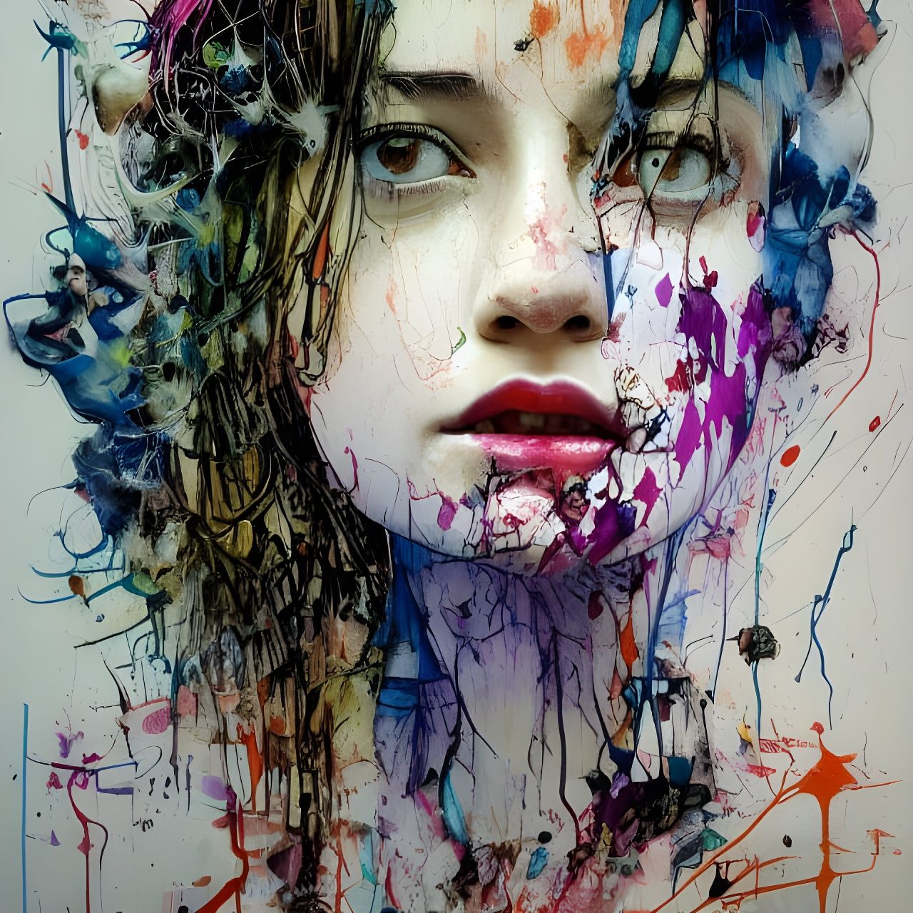 Abstract Portrait in Digital Art Style