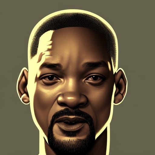 Will Smith Portrait in Hyperdetailed Digital Art
