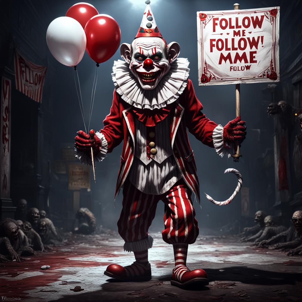 Zombie Monkey Clown in 1920s Costume