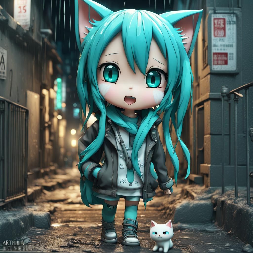 Miku and the wanderer  homeless cat