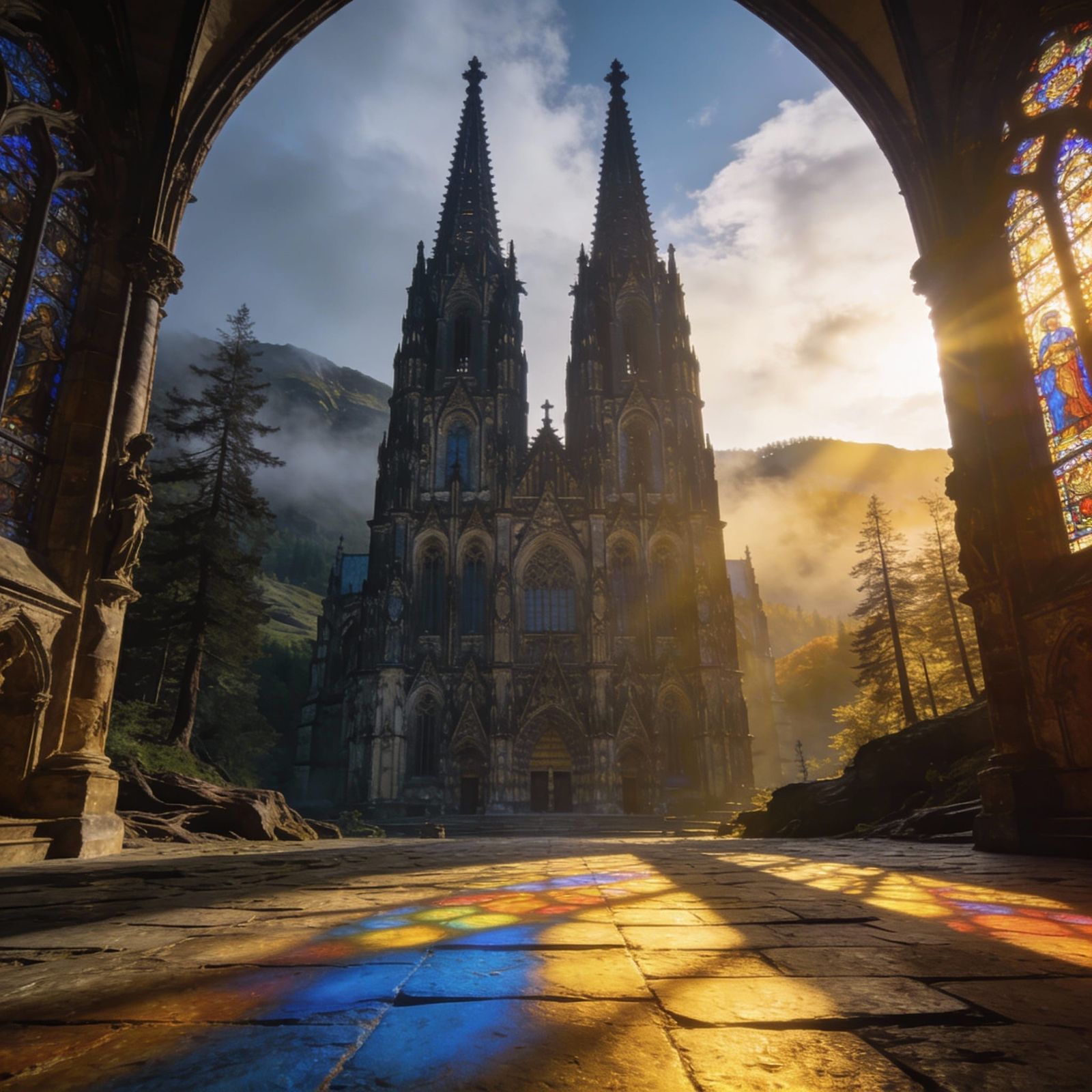 Cologne Cathedral in Epic Tolkien Fantasy Style