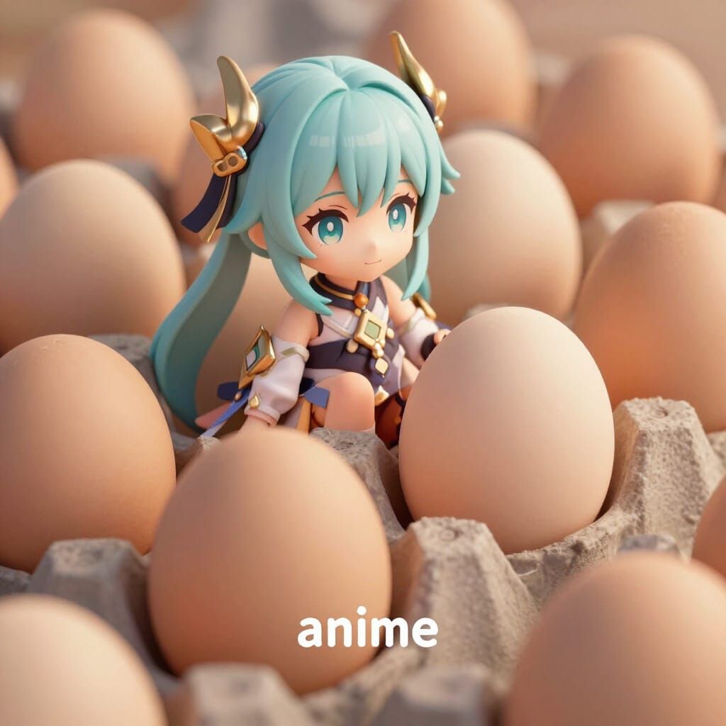 Exquisite Fabergé Eggs in Detailed 3D Anime Style