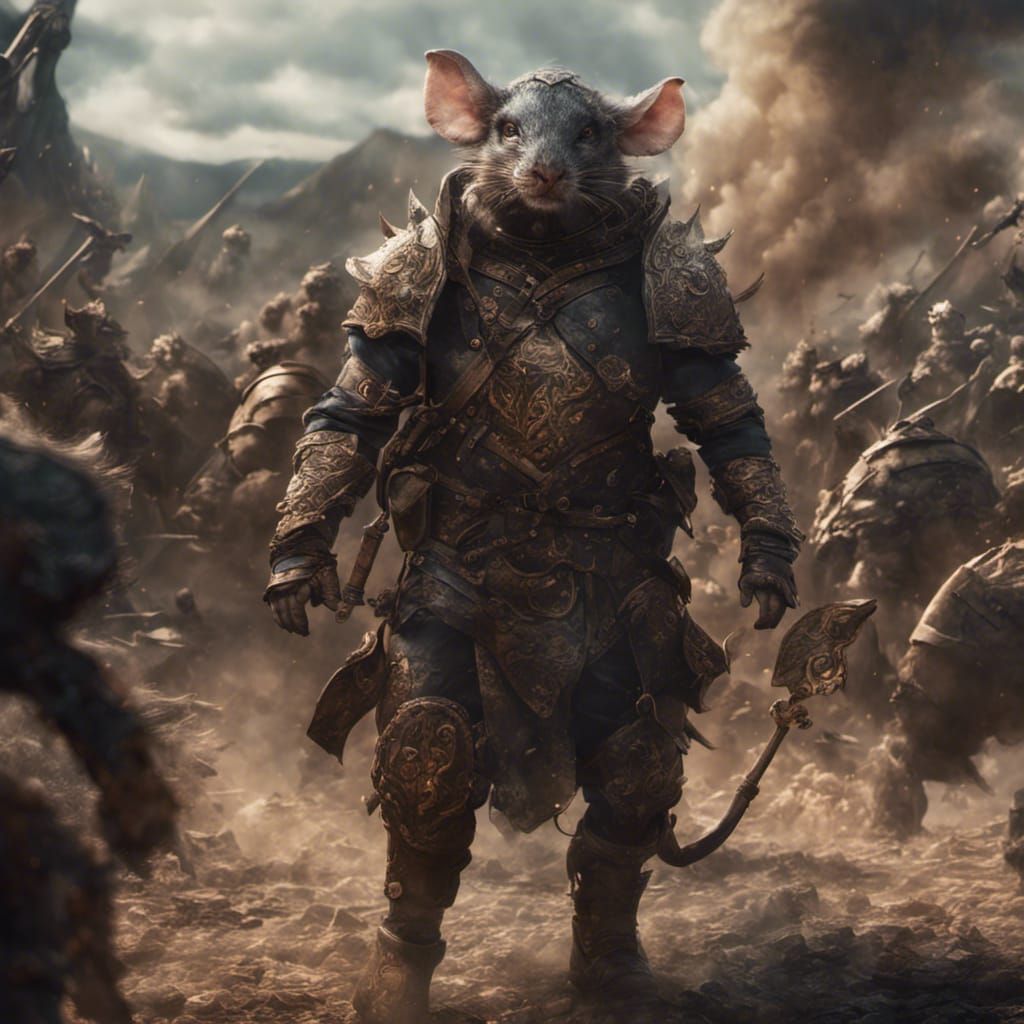 Ratfolk Alchemist Battle Scene: Digital Matte Painting