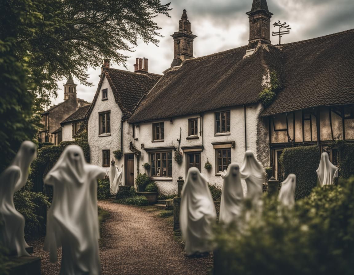 Ethereal Ghosts Haunt Vintage English Village