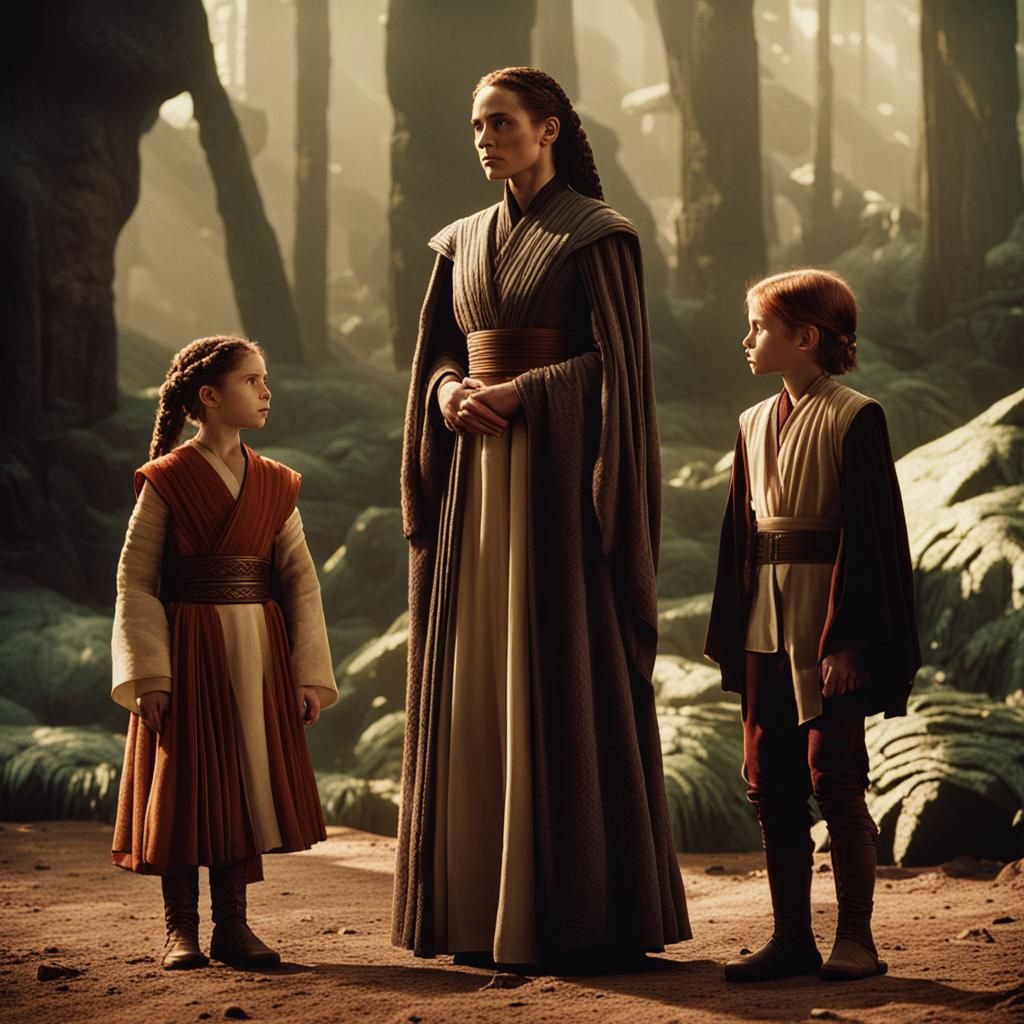 Cinematic Film Still: Padmé and Her Children