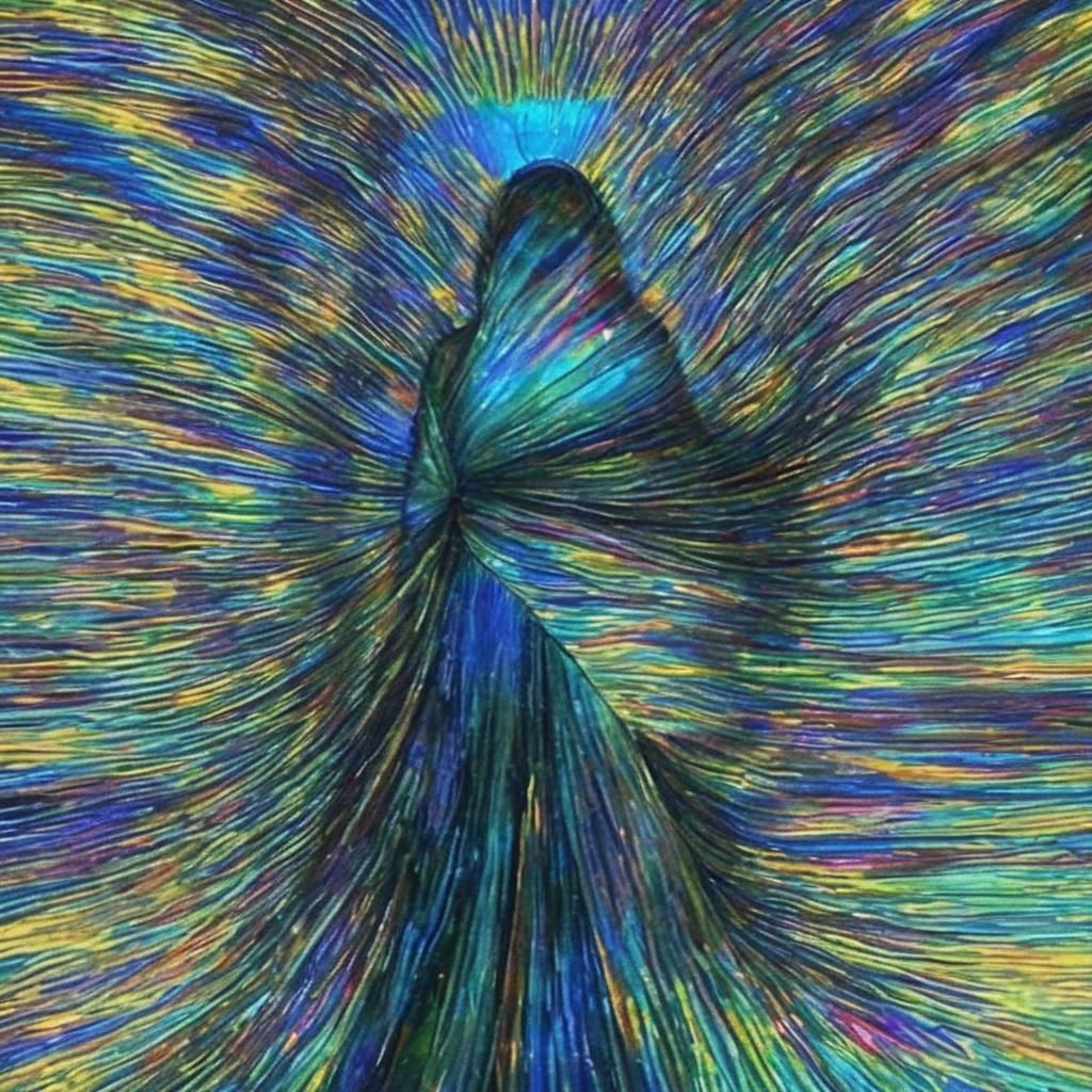Ethereal Figure in Iridescent Light