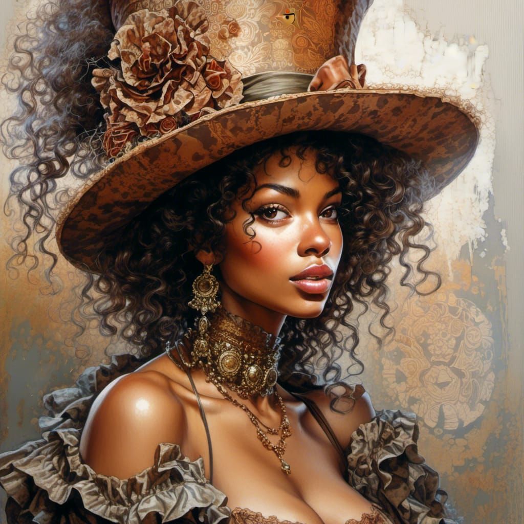 Gorgeous Steampunk Lady in Victorian Dress