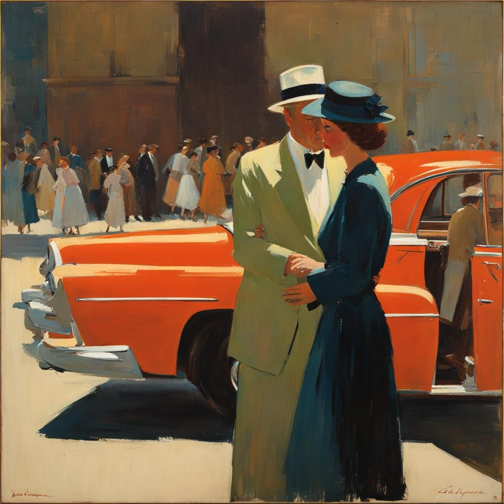 Portrait in Style of Bernie Fuchs Illustration