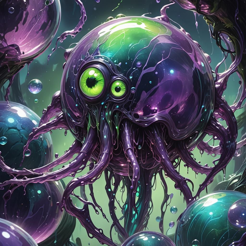 Ethereal Slime Creature Concept Art in 8K