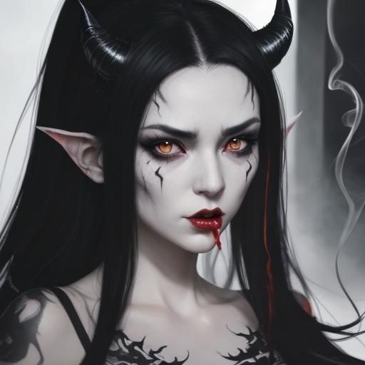 Evil succubus demon