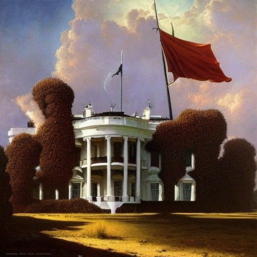 Dystopian Flag Flies Over White House