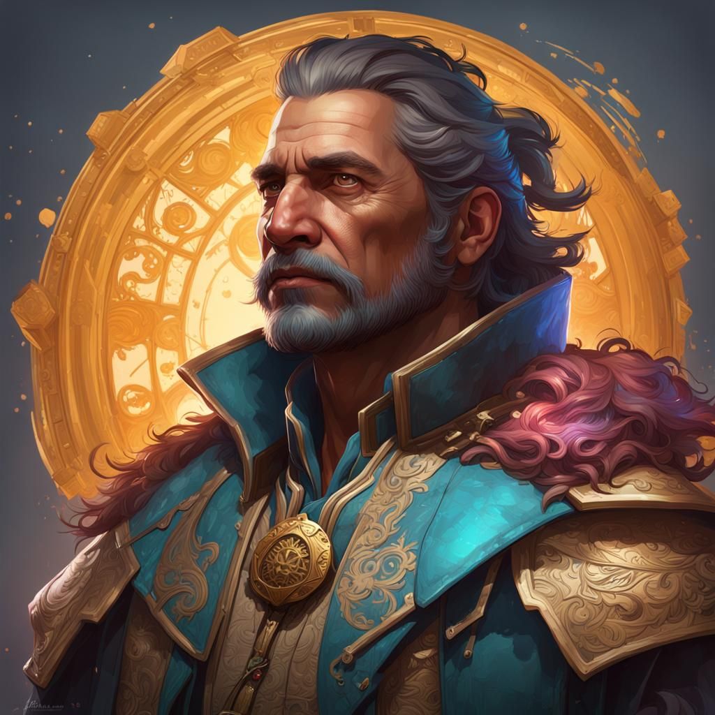 Detailed Portrait with Dynamic Lighting, Trending Art