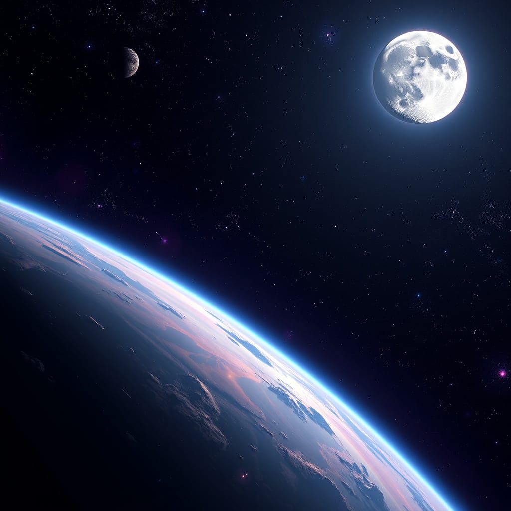 Surreal Cosmic Landscape in Vibrant Hues