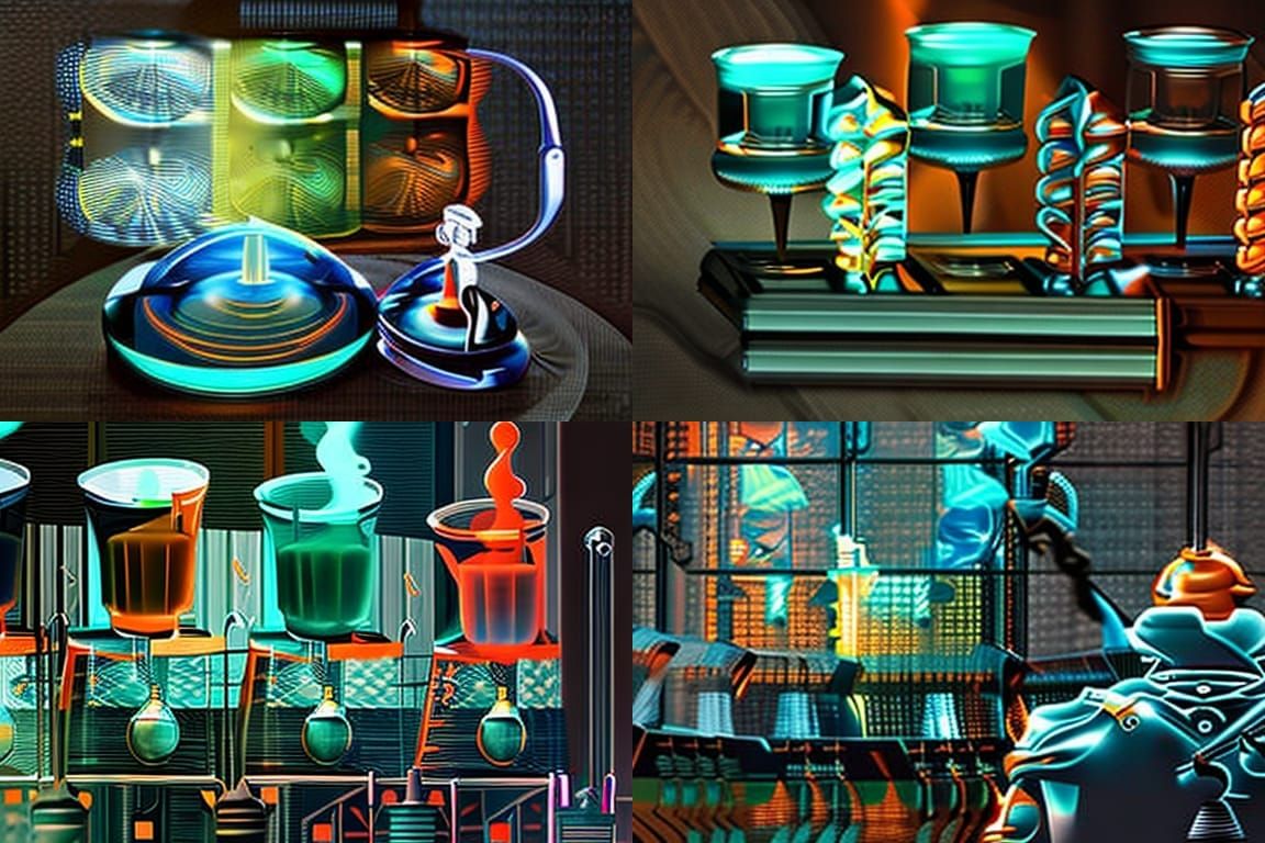 Scientists Inventing Colors in Laboratory: Digital Illustrat...