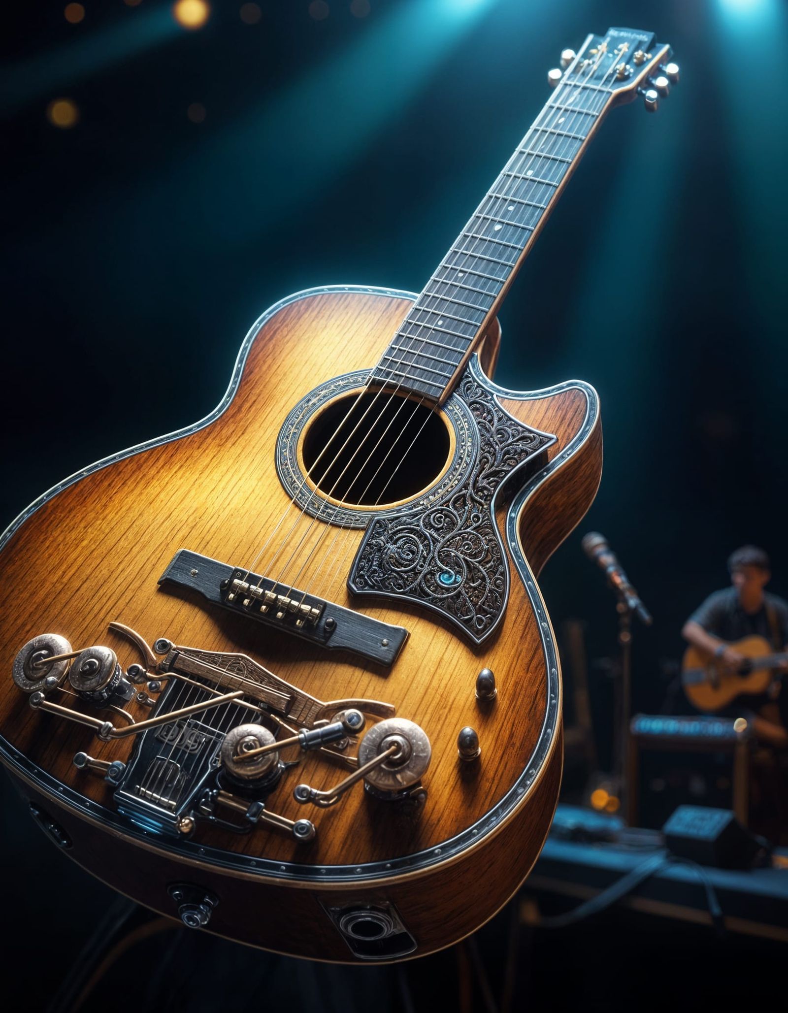 Steampunk Acoustic Guitar