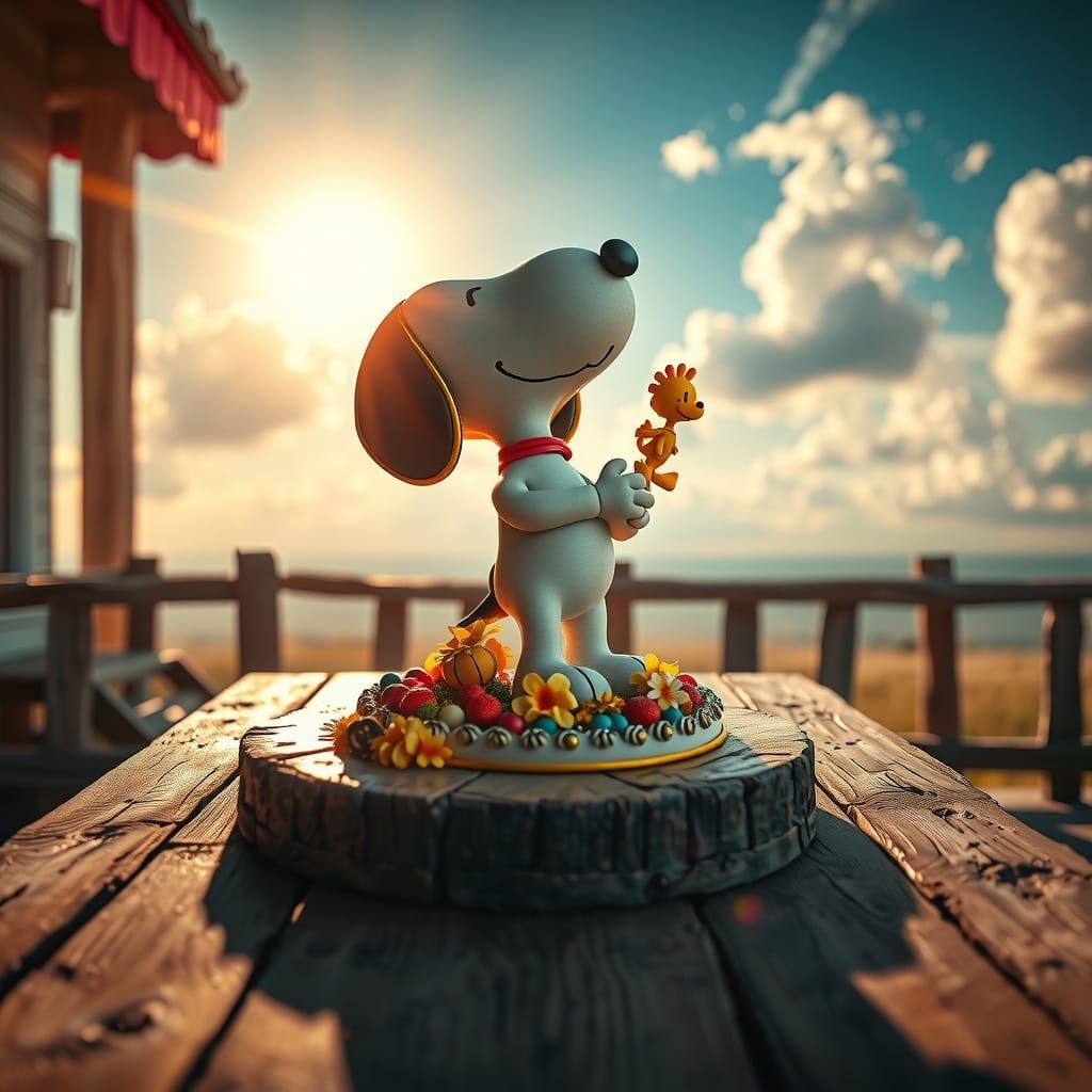 Futuristic Cake Masterpiece in Vibrant, Metallic Hues