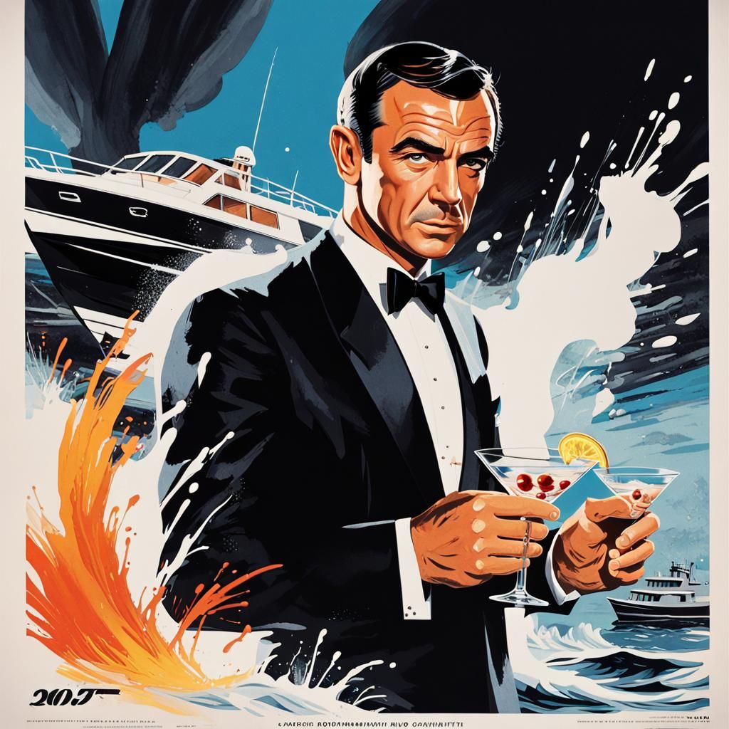 Retro James Bond as Secret Agent in a High Octane 1960s Espi...