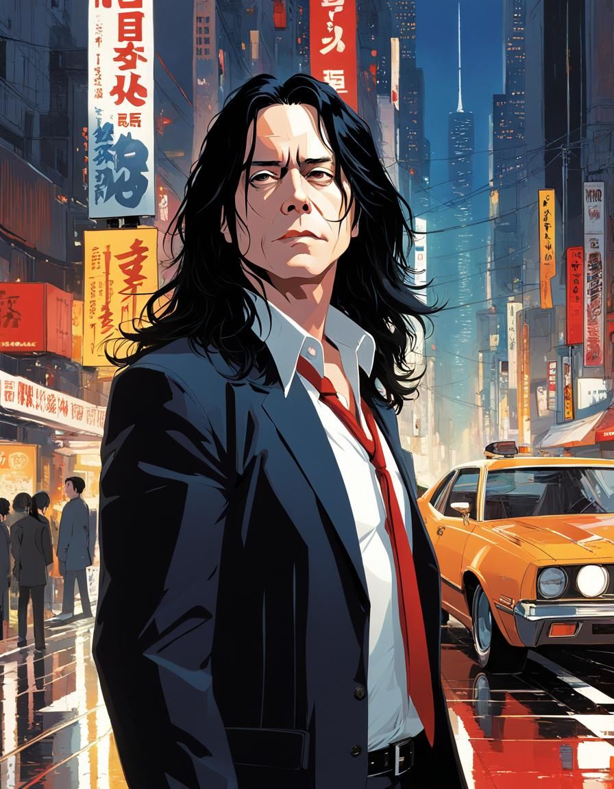 Tommy Wiseau: Anime-Style Digital Portrait