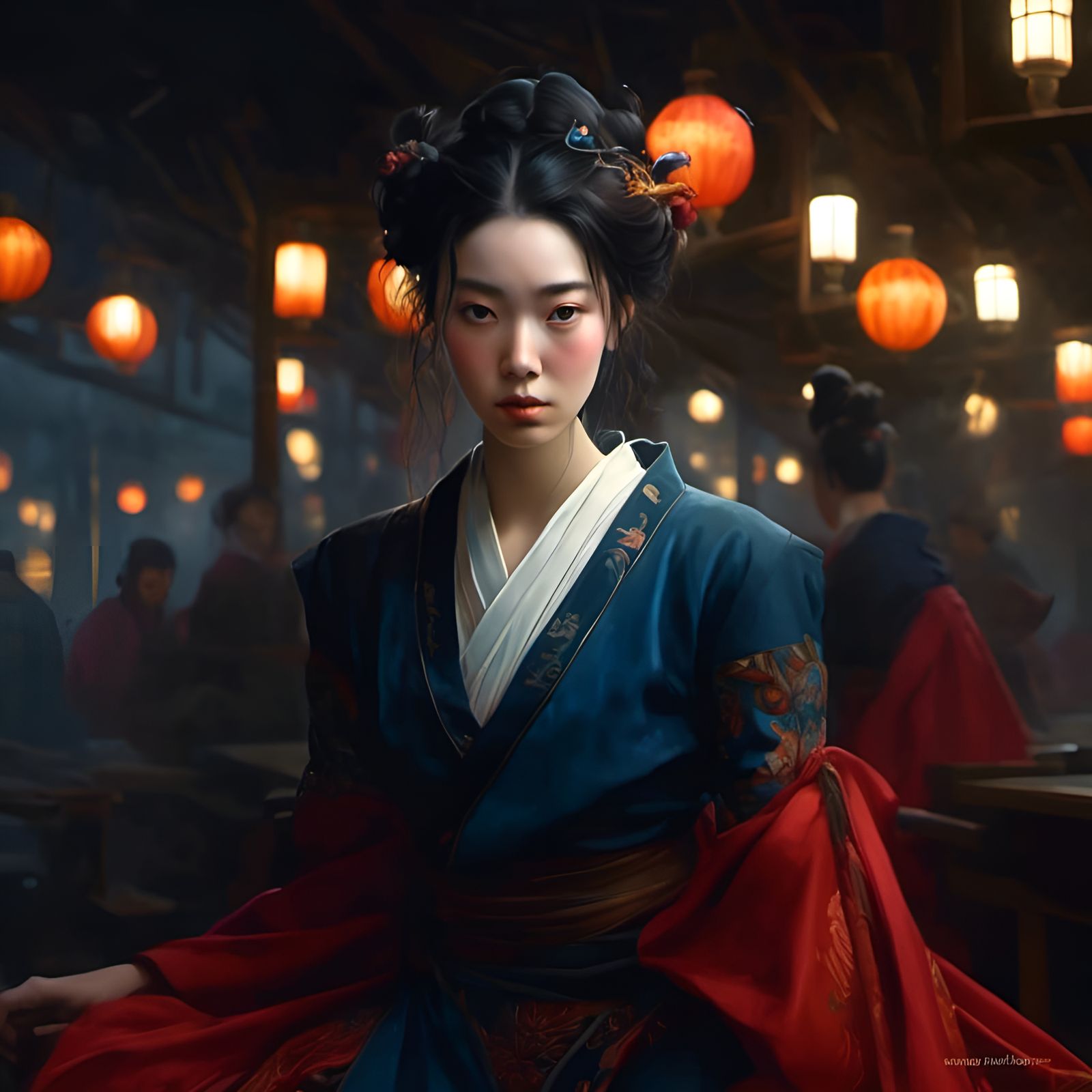 Ethereal Fantasy Portrait in Oil Painting Style