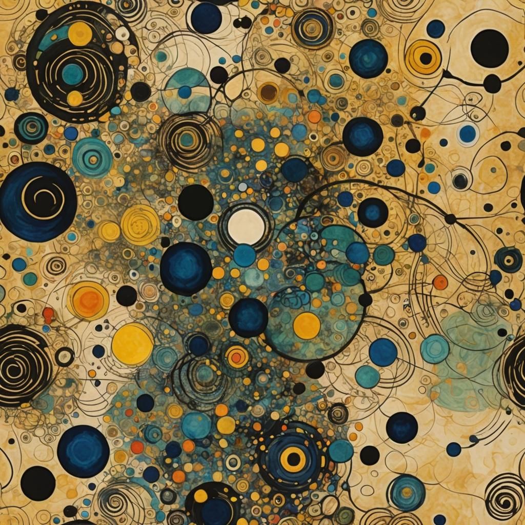 Abstract Ink Splatter Landscape in Earth Tones