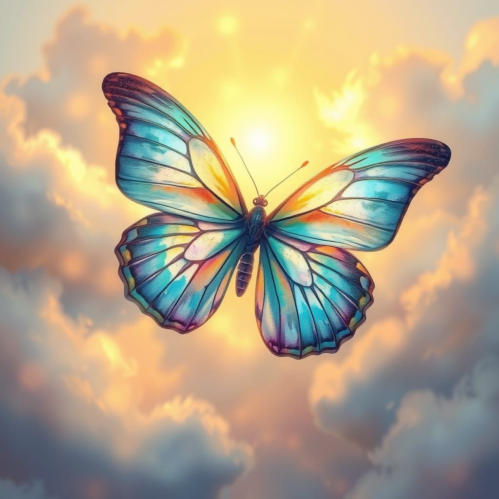 Butterfly Radiant in Heavenly Glow