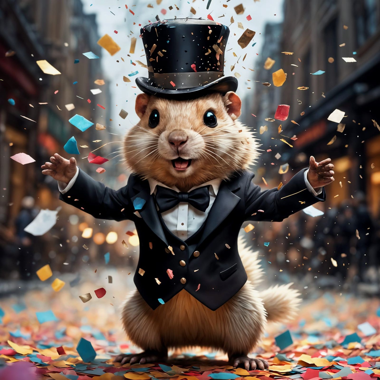Chibi Gopher Celebrates New Year in Style