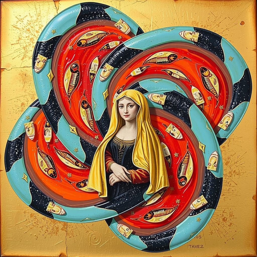 Surrealistic Daliesque Mona Lisa Portrait