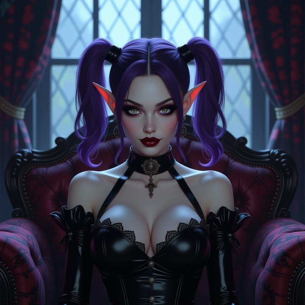 Alluring Goblin Portrait in Gothic Victorian Style