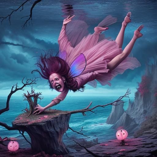 Fairy in Hurricane: A Disturbing AI Image