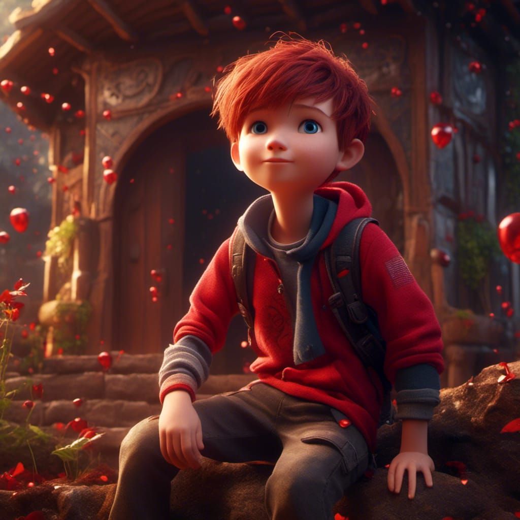 Boy with Red Hair: Fantasy Concept Art