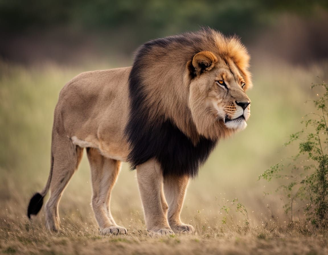 Lion Hunting in the Savanna - Professional Photography