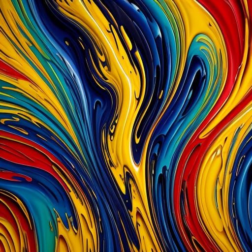 Surrealist Screaming Figure in Vibrant Oil Painting