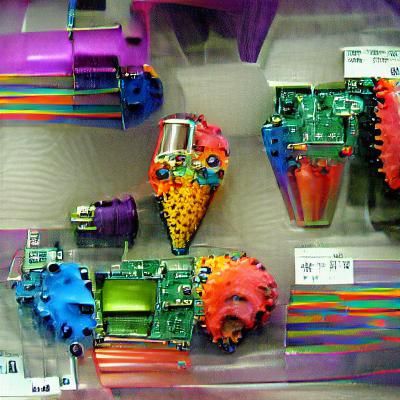 Colorful Abstract Computer Components