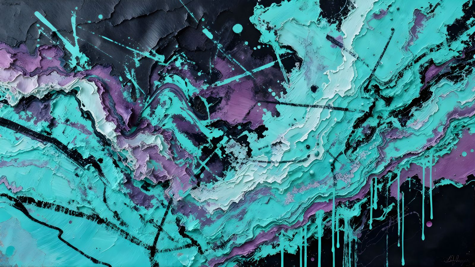 Abstract Alcohol Inks with Swirls and Splatter