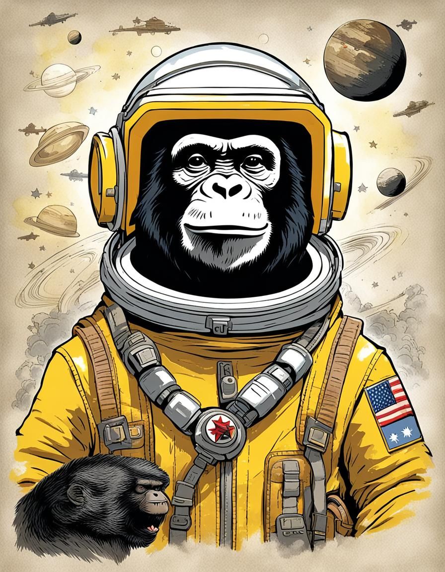 Curious George as Planet of the Apes Character
