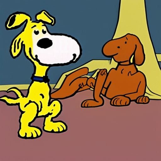 Snoopy as Scooby Doo Cartoon
