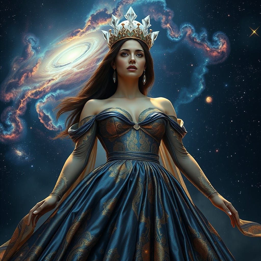 Baroque Space Queen in Cosmic Splendor