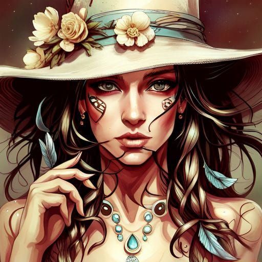 Beautiful Cowgirl Portrait