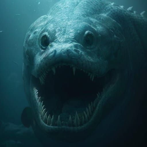 Gargantuan Moray Eel Sea Monster Devours Diver in the Dark D...