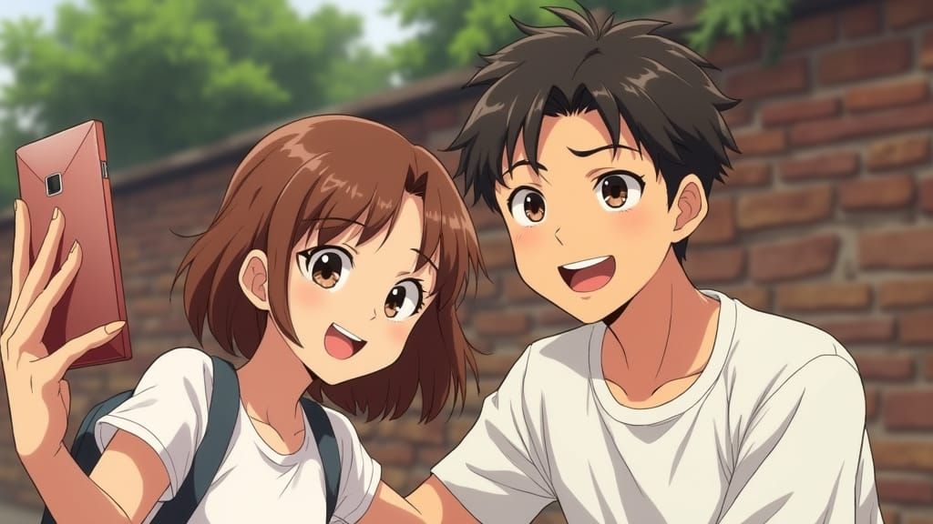 Casual Friendship Moment Captured in Rustic Setting