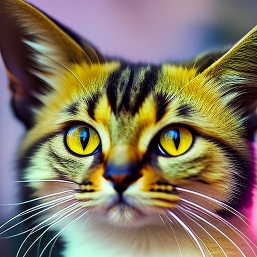 Hyperrealistic Cat Image Generated by AI