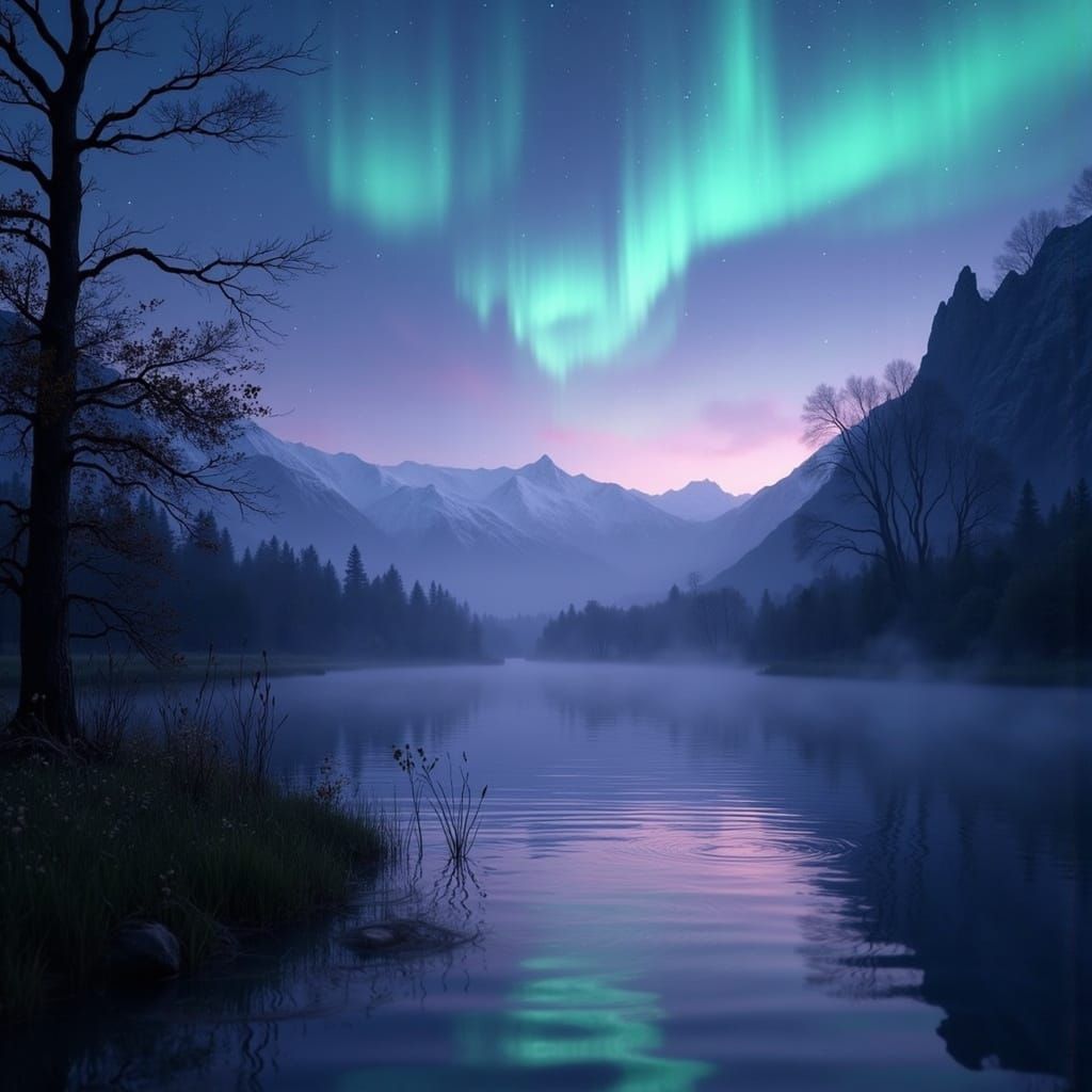 Ethereal Ondine in Aurora Lake