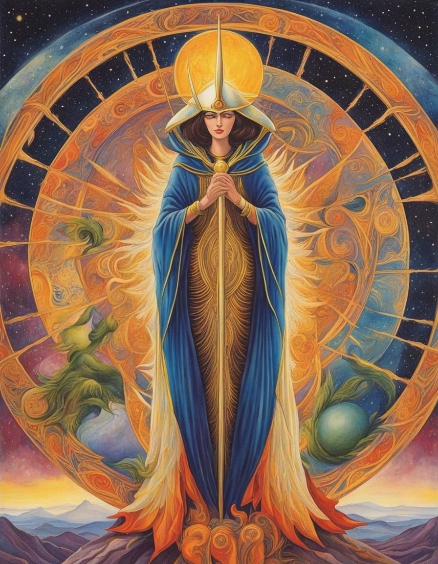The Universe Card in Thoth Tarot Style