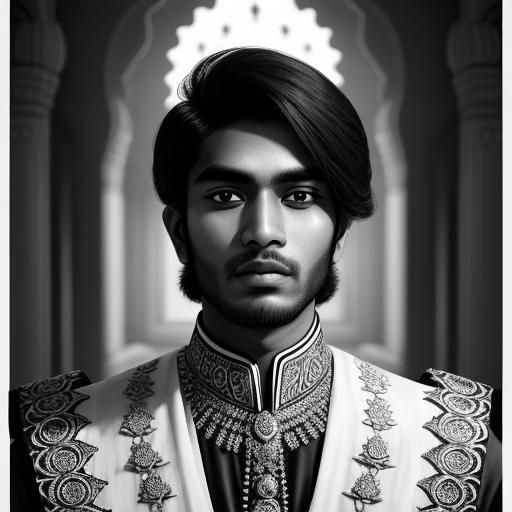 Young Bangladeshi Man in Traditional Dress Portrait