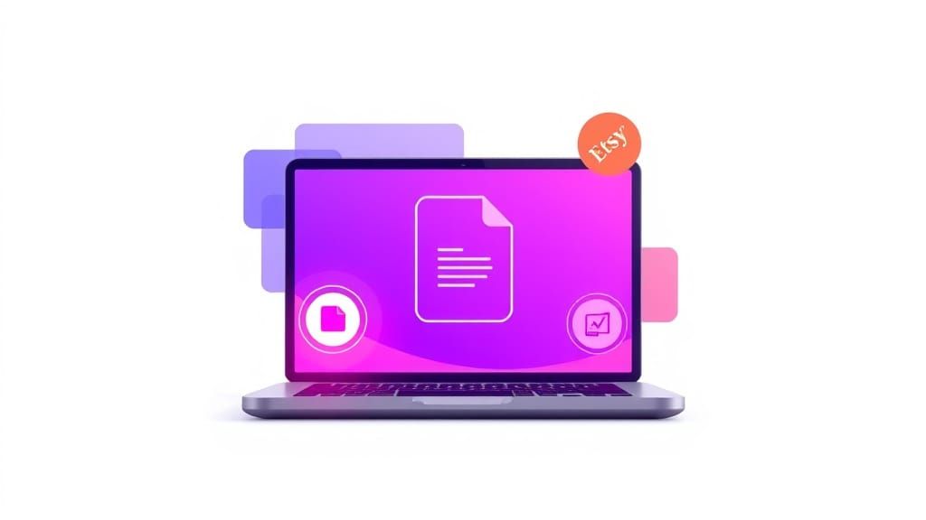 Digital Products on Etsy in Modern Minimalist Style