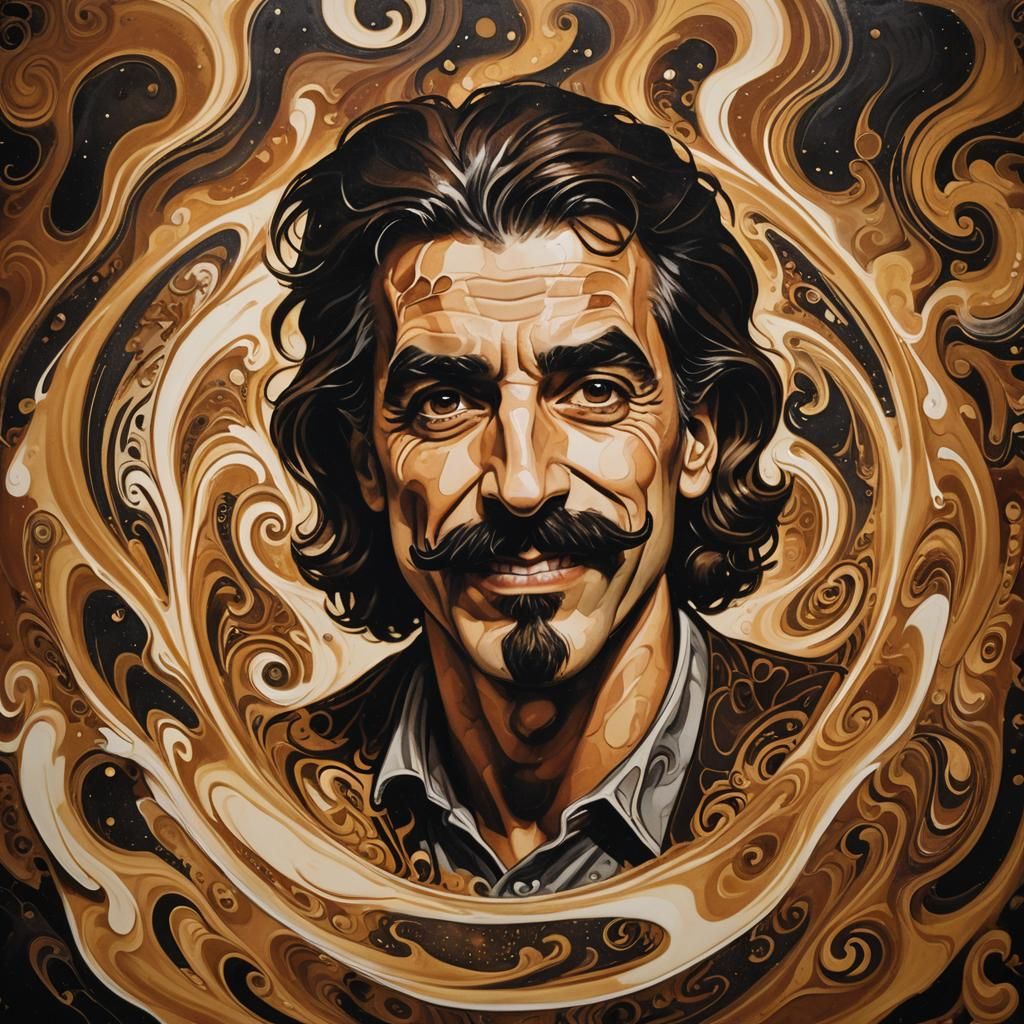 Barista Creates Zappa Latte Art in Dark Surrealism