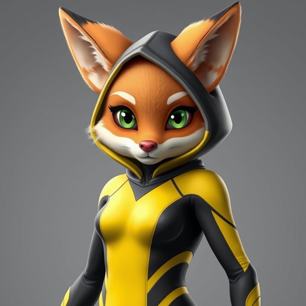 Fox Woman in Jumpsuit