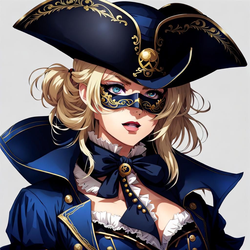 Anime Girl in Victorian Pirate Style
