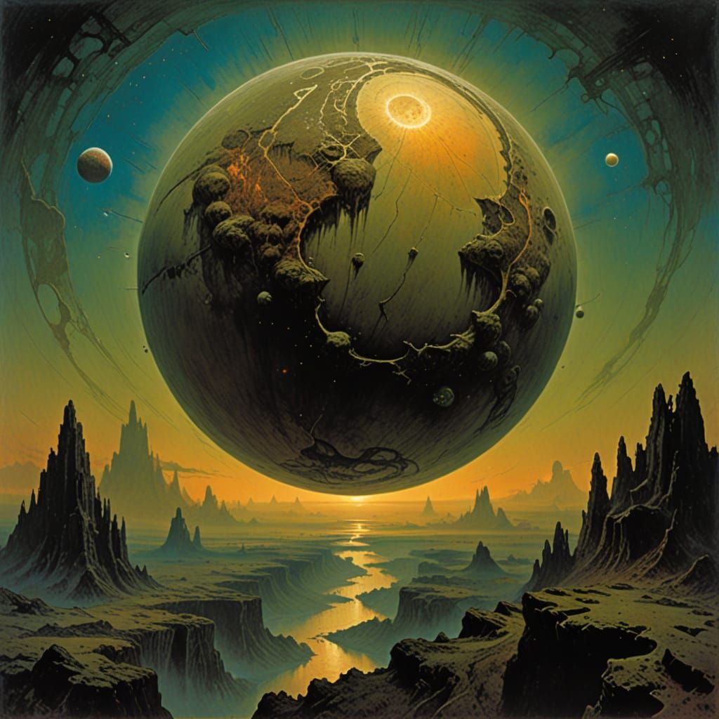 Surreal Planet View from Space